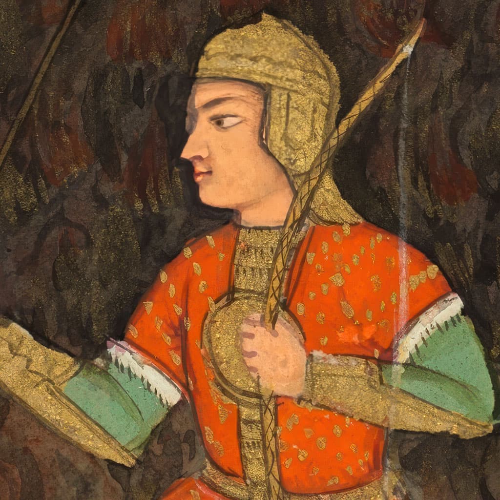 Drstadyumna, character in the Krishna Dharma Mahabharata companion: Drupada's fire-born son, destined to kill Drona.
