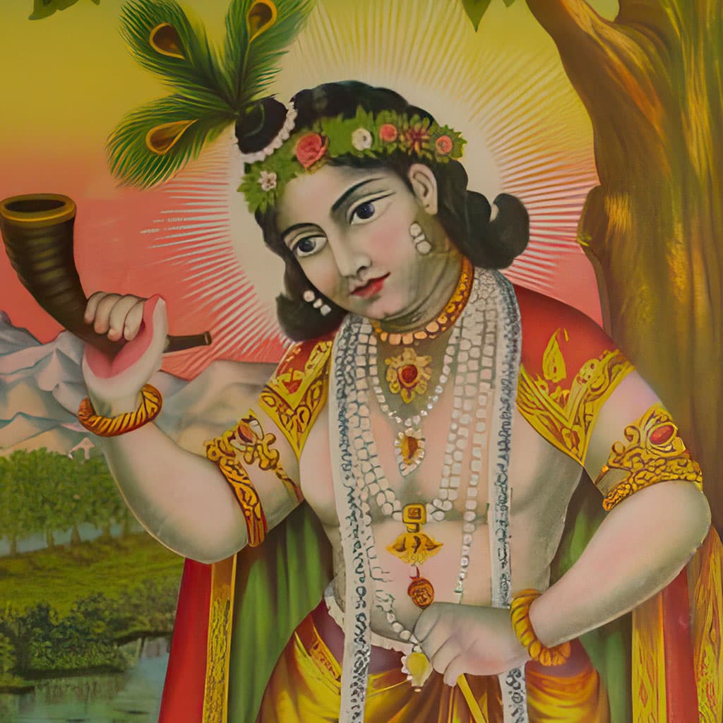 Balarama character portrait - Mahabharata Companion Balarama, character in the Krishna Dharma Mahabharata companion: Krsna's brother and mace master who trains Bhima and Duryodhana.