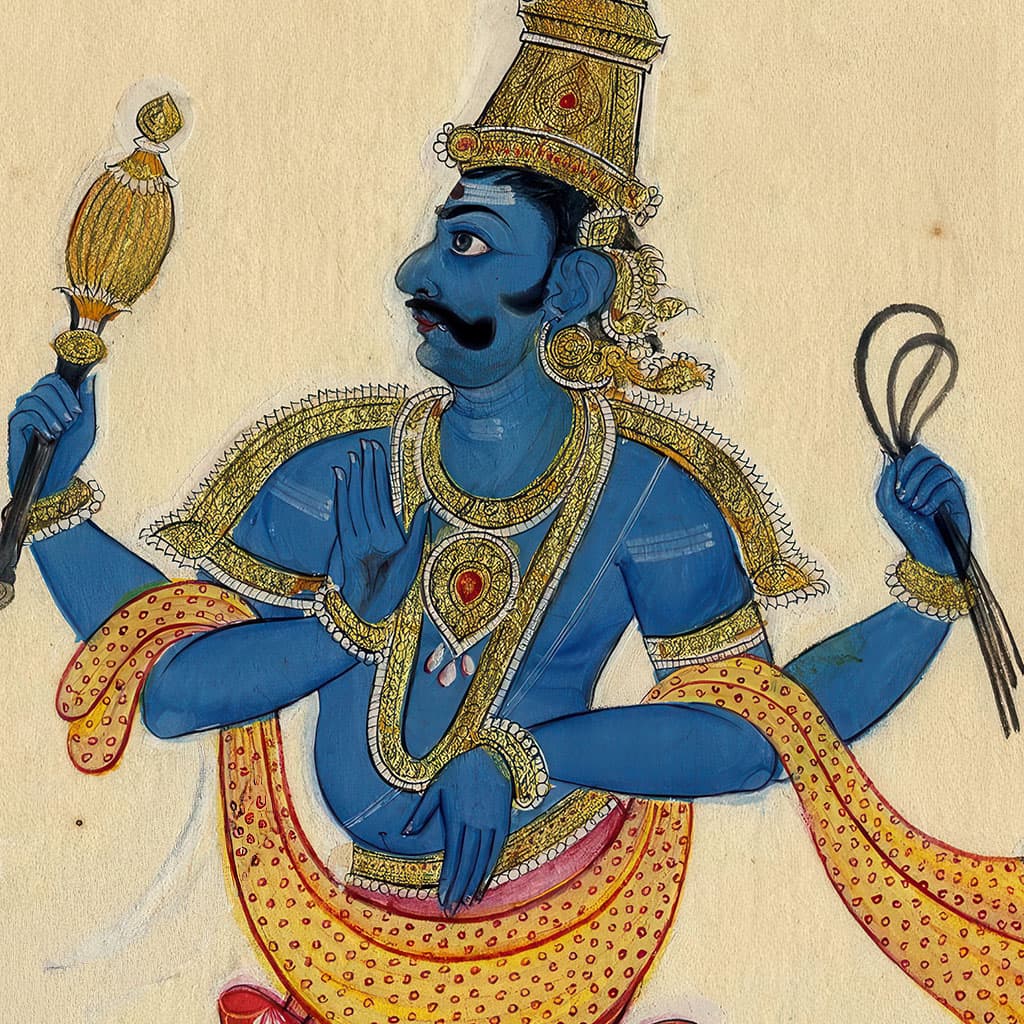 Dharma (Yama) character portrait - Mahabharata Companion Dharma (Yama), character in the Krishna Dharma Mahabharata companion: God of justice; divine father of Yudhisthira.
